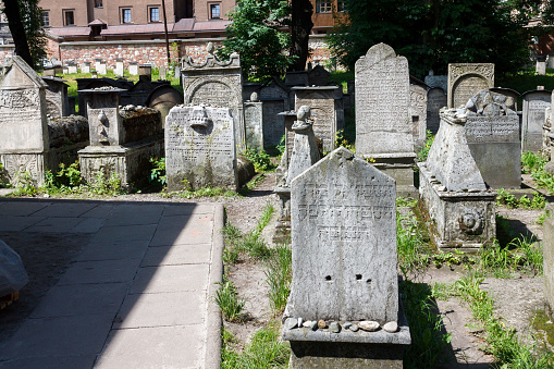 The Old Synagogue cemetery in Krakow Poland