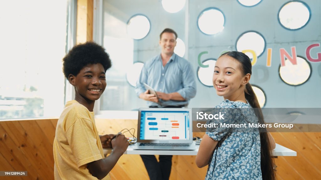 Highschool Student Study Programing System While Looking At Camera ...