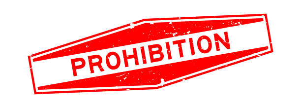 ilustrações, clipart, desenhos animados e ícones de grunge vermelho proibição palavra hexágono selo de borracha selo no fundo branco - accessibility rejection rubber stamp rubber