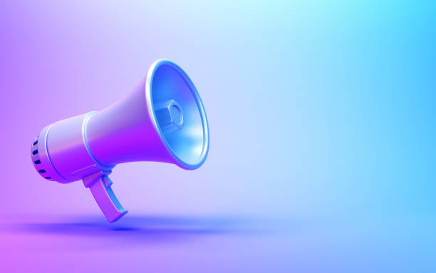 istock Electric Megaphone on multicolored background stock photo 1941419027