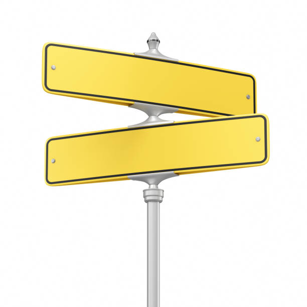 istock Yellow street sign isolated on white background 1941434011