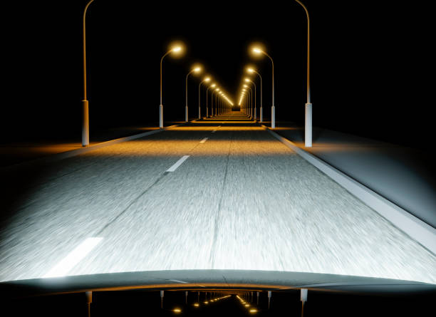 istock Driving down a dark street 1941440682