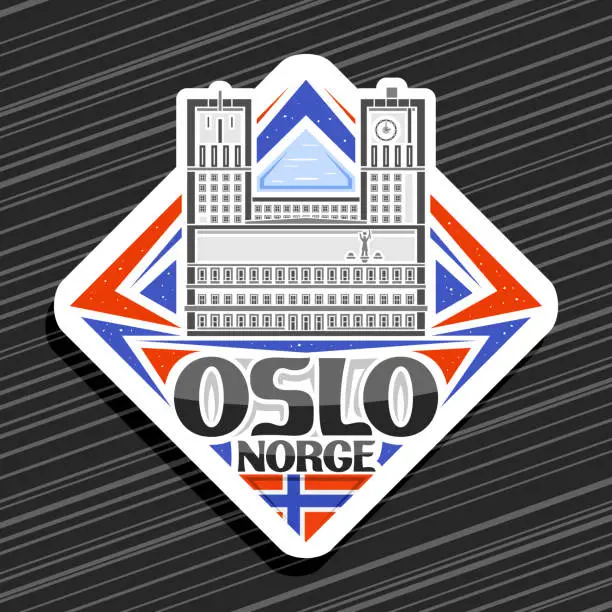 Vector illustration of Vector logo for Oslo
