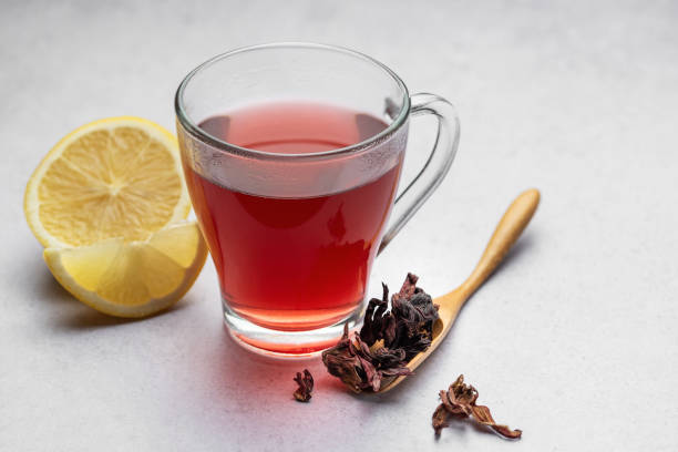 istock Hibiscus tea in glass mug. 1941518656