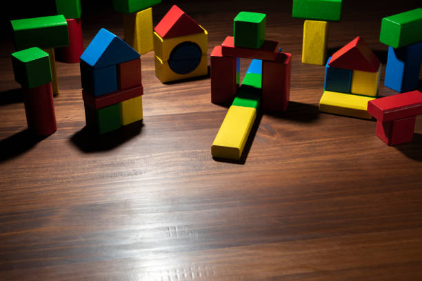 Cityscape of Building Blocks on Desk