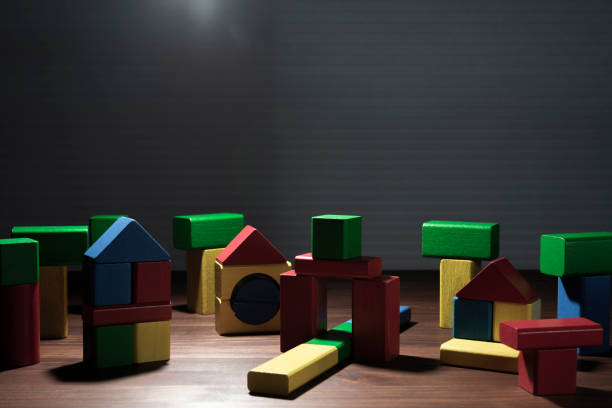 Cityscape of Building Blocks on Desk