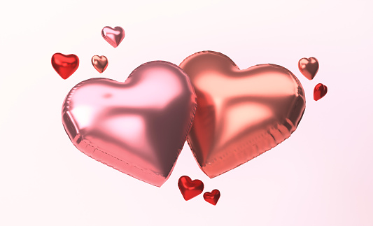 Isolated image of a heart on a white background. 3D render