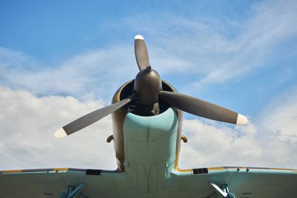 istock Close-up of an ancient aircraft from the Second World War 1941668297