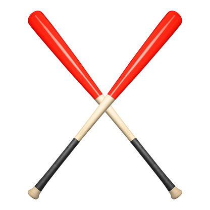 baseball bats isolated on white background
