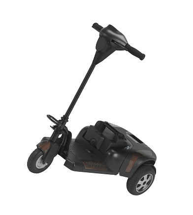 electric scooter isolated on white background