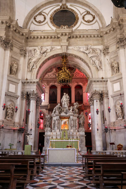 venice, italy - basilica of santa maria della salute - madonna della salute zdjęcia i obrazy z banku zdjęć