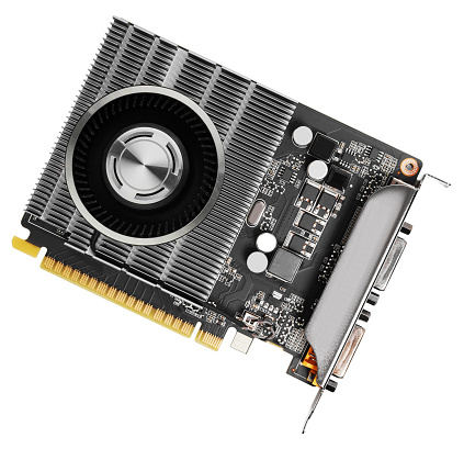 Computer videocard isolated on the white background