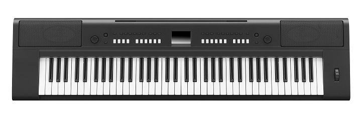 Dark Gray Synthesizer isolated on white background