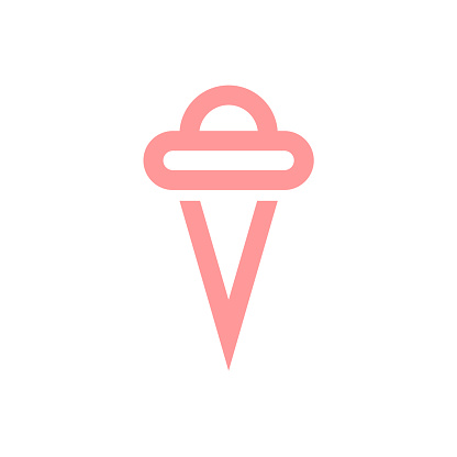 Simple Minimalist Ice Gelato Logo Design Vector