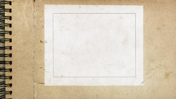 istock Retro notebook cover with textured paper background 1941856384