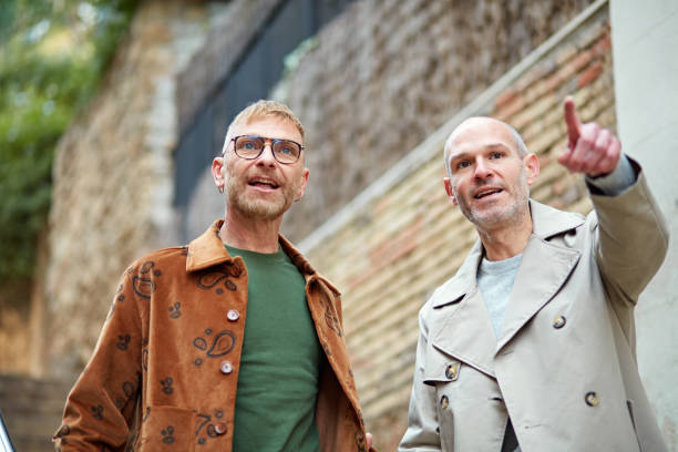 istock Gay men enjoying urban exploration on weekend 1941867937