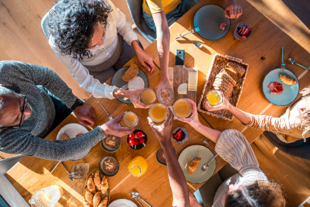 Diverse Family Enjoying Meal Together