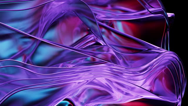 Rhythmic glass waves contributing to a violet abstract background.