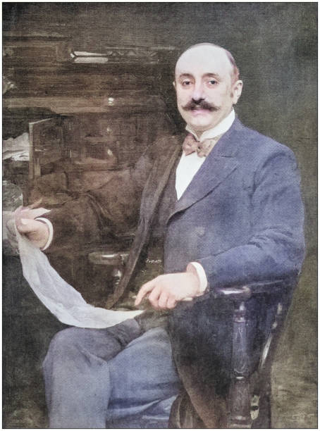 istock Antique photo of paintings: Man 1941912994