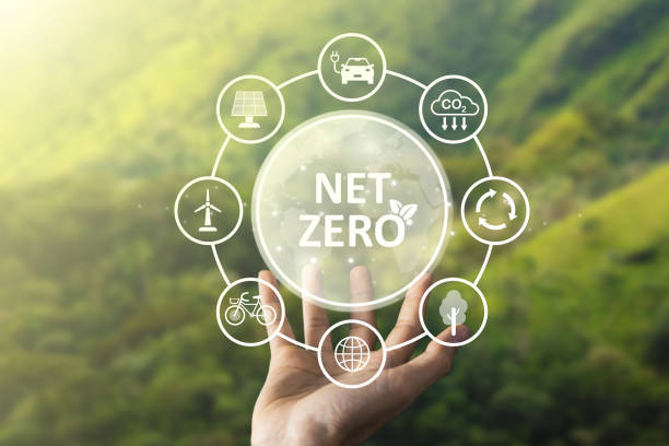 istock hand holding earth witn net zero target and carbon credit.CO2 emission reduction to stop global warming problem and reduce pollution into atmosphere from big industrial. 1941954656