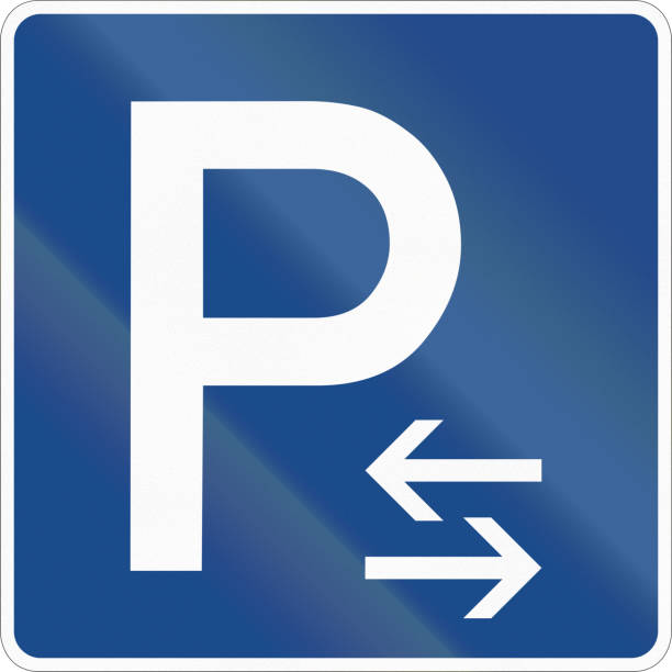 deutsches verkehrsschild - ein parkplatz - letter p direction letter black stock-grafiken, -clipart, -cartoons und -symbole