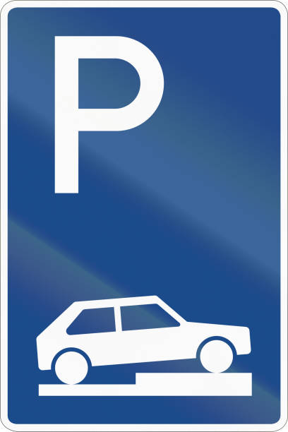 istock German road sign - Parking position at the sidewalk 1941970135