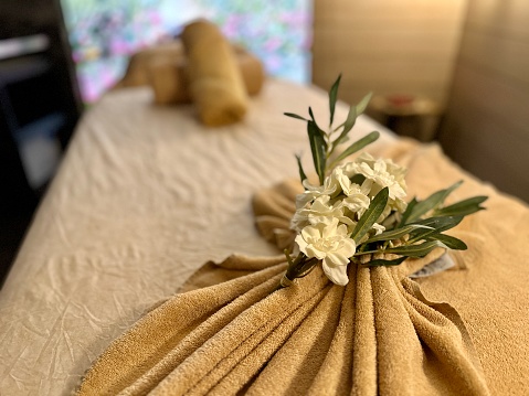 Body massage in spa in luxury hotel