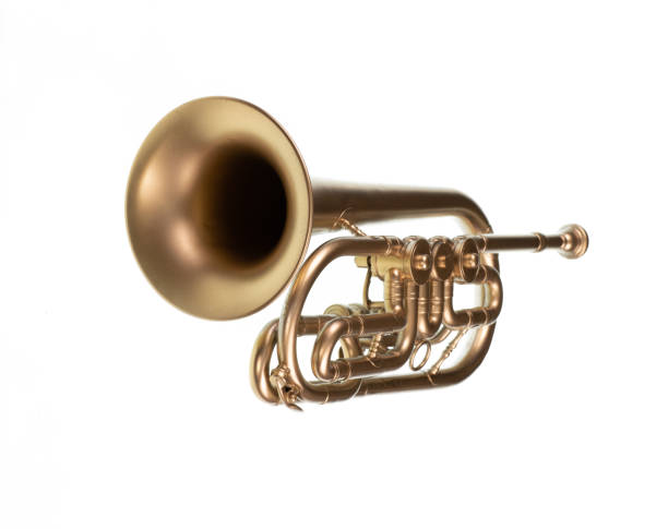 istock golden musical trumpet isolated on white background 1941995265