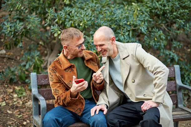 istock Mature gay men on day date 1942048733