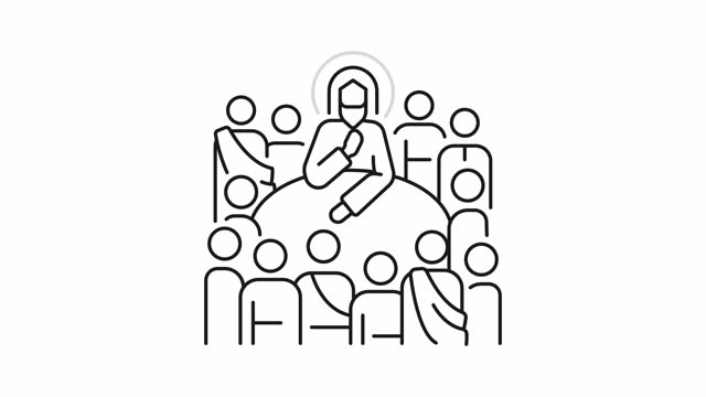 Last Supper line animation