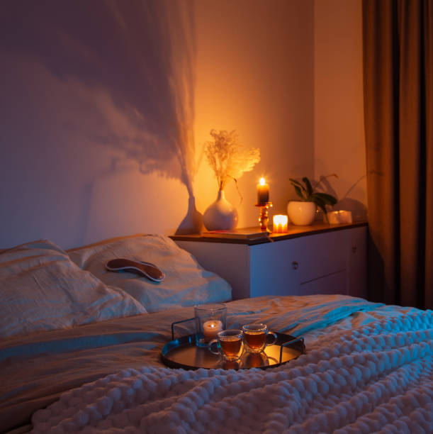 istock cup of tea in bedroom at night 1942083675