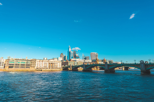 Saint Paul's Cahtedral and Millennium Bridge in London