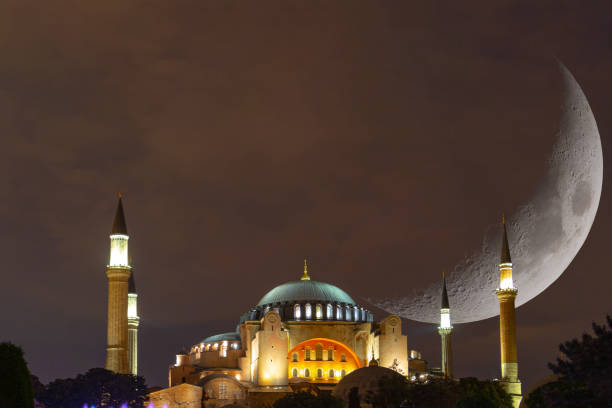 istock Hagia Sophia or Ayasofya with crescent moon 1942090937