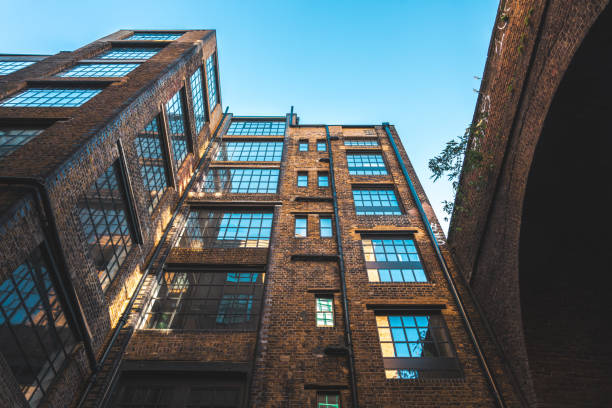 Old dock warehouses converted into luxury housing, London
