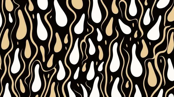 Vector illustration of Seamless abstract geometric pattern. Abstract decorative pattern. Vector Illustration. Abstract wavy pattern. Geometric pattern seamless art decor style. Abstract decorative wavy  pattern.