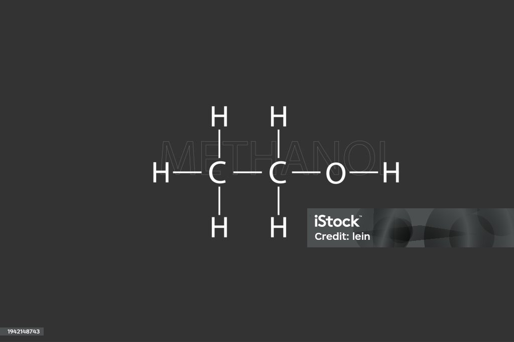 Methanol Structural Form Methanol Molecular Skeletal Chemical Formula Stock Illustration ...