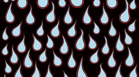 Abstract wallpaper graphics with firebrick and powderblue Cute doodle modern isolated pop art elements. Vector illustration. Water and bad weather theme. Rain water drops Seamless vector EPS 10 pattern.