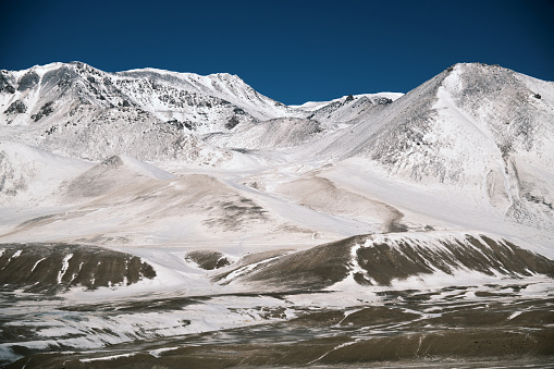 Winter mountain view of South Tien Shan