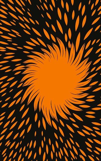 Abstract wallpaper graphics with black and darkorange Sunshine colorful vector background. Sunburst. Modern solar background. Grunge   Sunburst Pattern. The Orange stripes on background. Beautiful orange citrus abstract background. Sun rays.