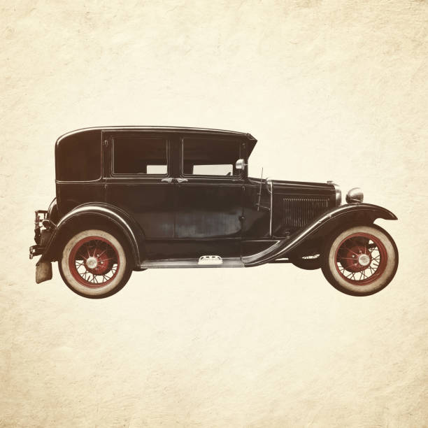 Early twentieth century black luxury classic car
