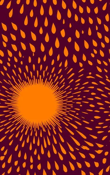 Vector illustration of Vector illustration. Sun beam ray sunburst pattern background summer. Vintage style. EPS 10. Sunburst pattern background. Mega speed frame. Bursting lines merging at center. Seamless.