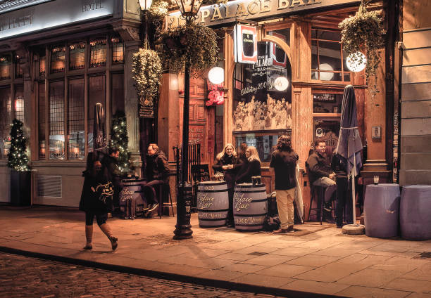 Outside the Palace bar in Dublin