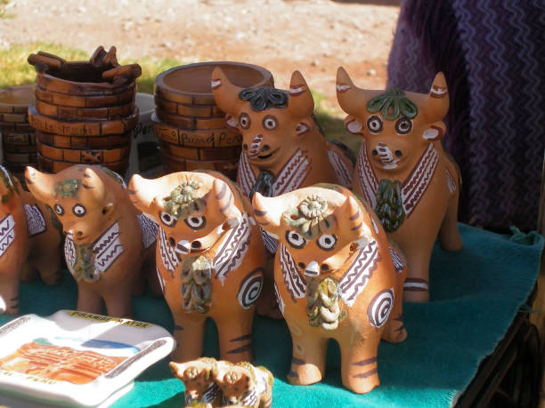 istock Peruvian roof bulls at souvenir stall in Puno 1942265279