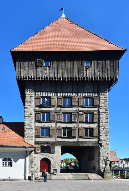 Rhine gate tower Rheintorturm from the 13th century in Konstanz on Lake Constance - Germany.