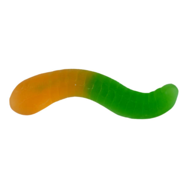 istock Neon worm gummy candy isolated on white background 1942294870