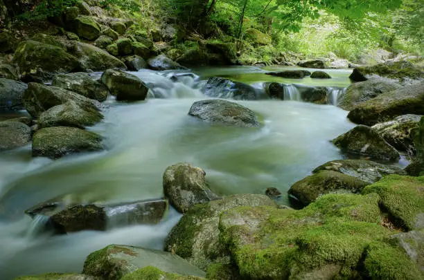 Hiking in intact nature - River "Feldaist" (Upper Austria).
In the municipality of Pregarten in the Mühlviertel is the wild and romantic Feldaist Valley.