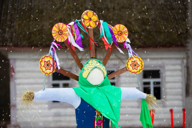 Ethnic doll for burning at the Russian holiday Maslanitsa.