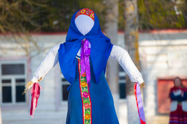 Ethnic doll for burning at the Russian holiday Maslanitsa.