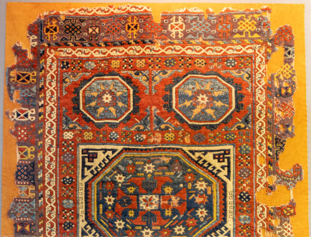 istock Examples of old historical Ottoman, Turkish, Middle Eastern and Iranian carpets and rugs 1942458033