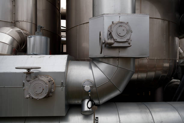 istock Pipes of a district heating plant 1942479650